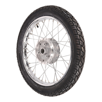 Komplettrad, Stahlfelge verchromt (hinten) 1,50x16 mit VRM094, Simson S50, S51, S53, S70, KR51, SR4-